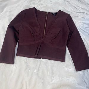 Wow couture long sleeve crop top